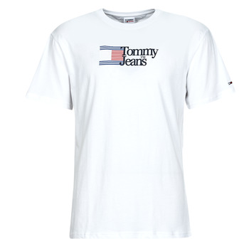 tekstylia Męskie T-shirty z krótkim rękawem Tommy Jeans TJM CLSC RWB CHEST LOGO TEE Biały