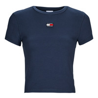 tekstylia Damskie T-shirty z krótkim rękawem Tommy Jeans TJW BBY RIB XS BADGE Marine