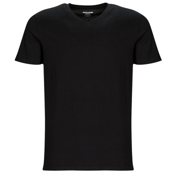 tekstylia Męskie T-shirty z krótkim rękawem Jack & Jones JJEORGANIC BASIC TEE SS V-NECK Czarny
