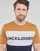 tekstylia Męskie T-shirty z krótkim rękawem Jack & Jones JJELOGO BLOCKING TEE SS Żółty / Biały / Marine