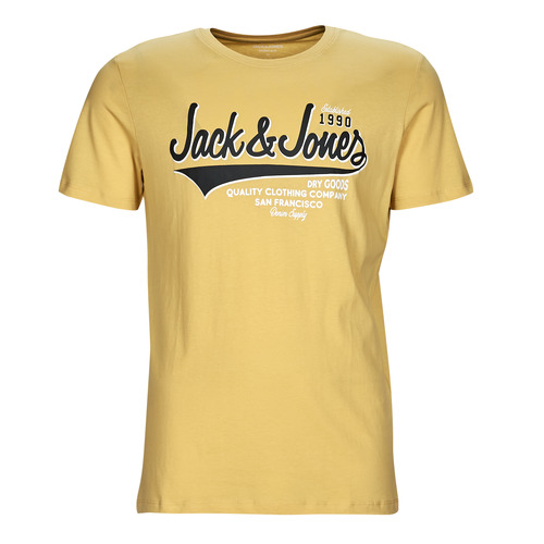 tekstylia Męskie T-shirty z krótkim rękawem Jack & Jones JJELOGO TEE SS O-NECK Żółty