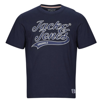 tekstylia Męskie T-shirty z krótkim rękawem Jack & Jones JORTREVOR UPSCALE SS TEE CREW NECK Marine