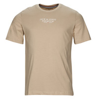 tekstylia Męskie T-shirty z krótkim rękawem Jack & Jones JPRBLUARCHIE SS TEE CREW NECK Beżowy