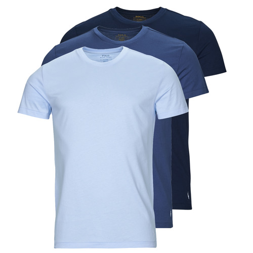 tekstylia Męskie T-shirty z krótkim rękawem Polo Ralph Lauren 3 PACK CREW UNDERSHIRT Niebieski / Marine / Niebieski / Ciel