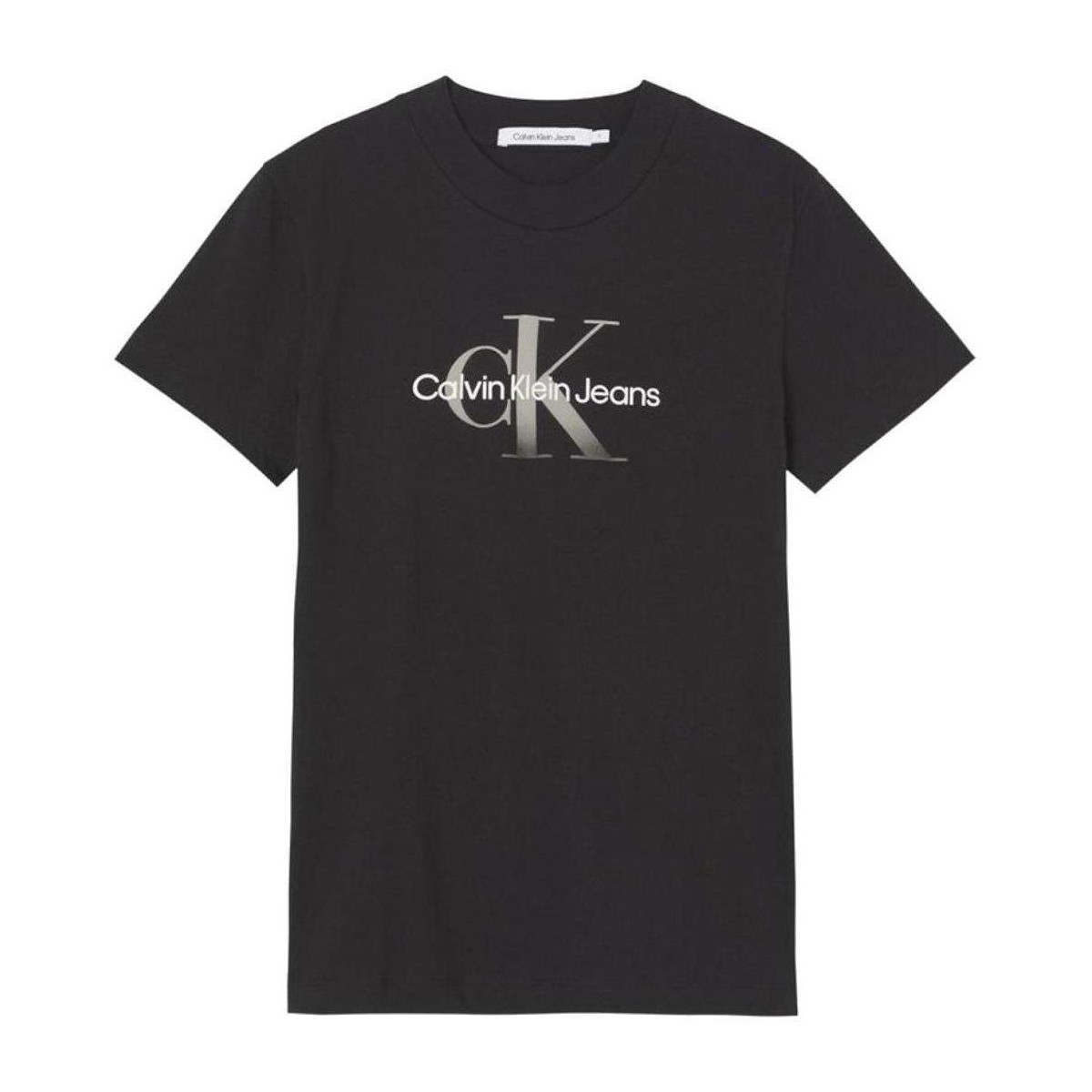 tekstylia Damskie T-shirty z krótkim rękawem Calvin Klein Jeans  Czarny