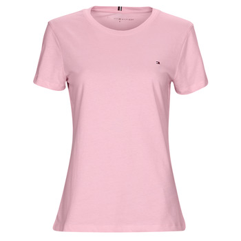 tekstylia Damskie T-shirty z krótkim rękawem Tommy Hilfiger NEW CREW NECK TEE Różowy