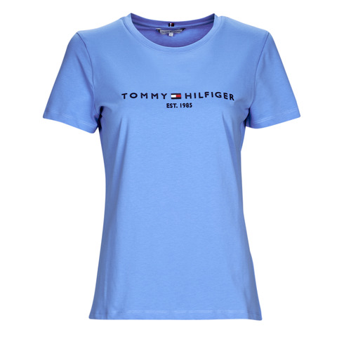 tekstylia Damskie T-shirty z krótkim rękawem Tommy Hilfiger REGULAR HILFIGER C-NK TEE SS Niebieski
