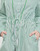 tekstylia Damskie Sukienki krótkie Tommy Hilfiger ORG CO STRIPE MIDI SHIRT-DRESS Biały / Zielony