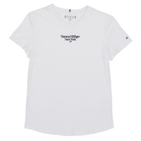 tekstylia Dziewczynka T-shirty z krótkim rękawem Tommy Hilfiger TOMMY GRAPHIC TEE S/S Biały