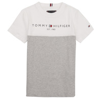 tekstylia Chłopiec T-shirty z krótkim rękawem Tommy Hilfiger ESSENTIAL COLORBLOCK TEE S/S Biały / Szary