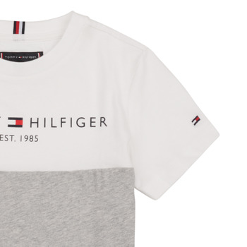 Tommy Hilfiger ESSENTIAL COLORBLOCK TEE S/S Biały / Szary