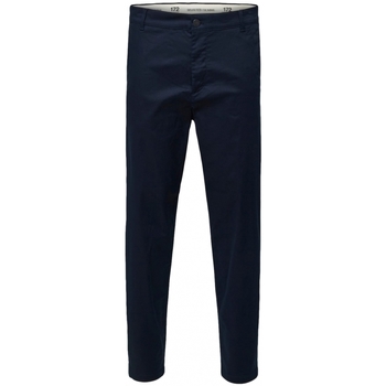 tekstylia Męskie Spodnie Selected Slim Tape Repton 172 Flex Pants - Dark Sapphire Niebieski