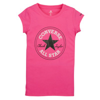 tekstylia Dziewczynka T-shirty z krótkim rękawem Converse CHUCK PATCH TEE Różowy
