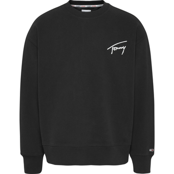 tekstylia Męskie Bluzy Tommy Jeans Signature Crew Sweater Czarny