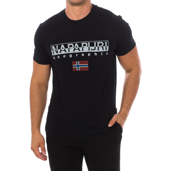 tekstylia Męskie T-shirty z krótkim rękawem Napapijri NP0A4GDQ-041 Czarny