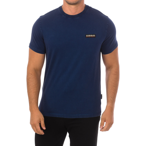 tekstylia Męskie T-shirty z krótkim rękawem Napapijri NP0A4GPE-MBN Niebieski