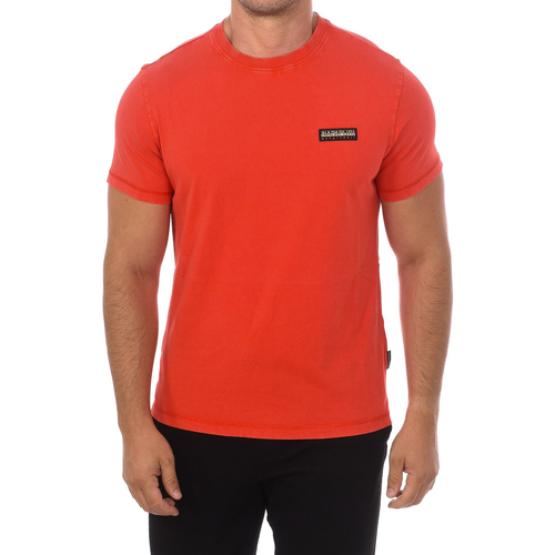 tekstylia Męskie T-shirty z krótkim rękawem Napapijri NP0A4GPE-RR9 Czerwony
