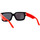Zegarki & Biżuteria  okulary przeciwsłoneczne Leziff Occhiali da Sole  Valencia M4554 C05 Nero Rosso Czerwony