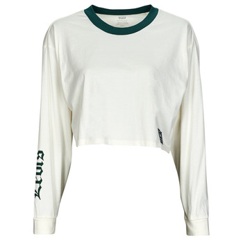 tekstylia Damskie T-shirty z długim rękawem Levi's GRAPHIC LS CROP REESE Biały