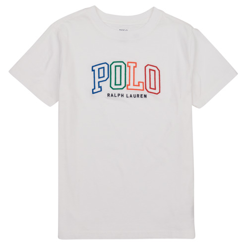 tekstylia Chłopiec T-shirty z krótkim rękawem Polo Ralph Lauren SSCNM4-KNIT SHIRTS- Biały