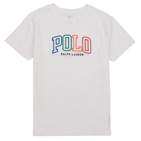 tekstylia Dziewczynka T-shirty z krótkim rękawem Polo Ralph Lauren SSCNM4-KNIT SHIRTS- Biały