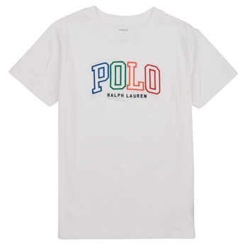 tekstylia Dziewczynka T-shirty z krótkim rękawem Polo Ralph Lauren SSCNM4-KNIT SHIRTS- Biały