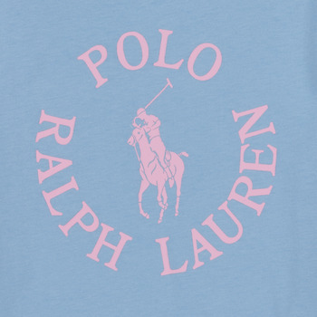 Polo Ralph Lauren SS GRAPHIC T-KNIT SHIRTS-T-SHIRT Niebieski / Ciel / Różowy