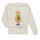 tekstylia Dziewczynka Bluzy Polo Ralph Lauren BEAR PO HOOD-KNIT SHIRTS-SWEATSHIRT Ecru