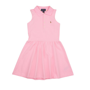 tekstylia Dziewczynka Sukienki krótkie Polo Ralph Lauren SL POLO DRES-DRESSES-DAY DRESS Różowy