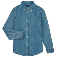 tekstylia Chłopiec Koszule z długim rękawem Polo Ralph Lauren LS BD-TOPS-SHIRT Niebieski