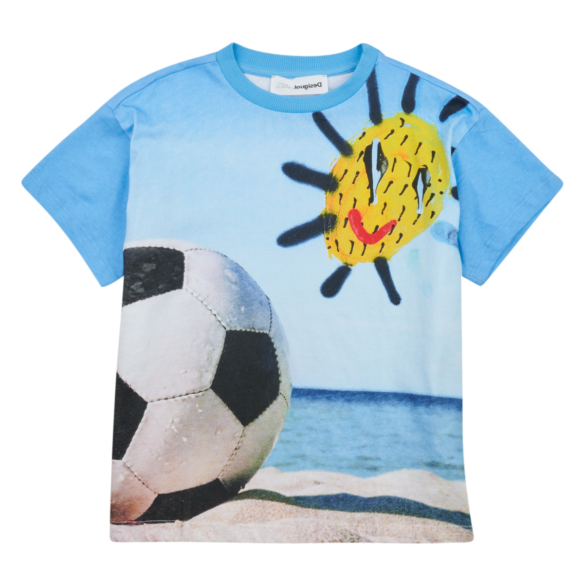 tekstylia Chłopiec T-shirty z krótkim rękawem Desigual TS_ALBERT Niebieski