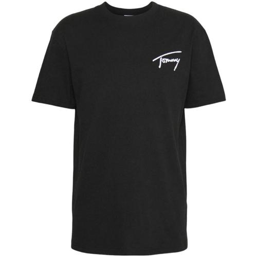 tekstylia Damskie T-shirty z krótkim rękawem Tommy Hilfiger  Czarny