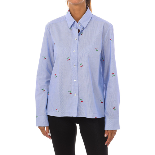 tekstylia Damskie T-shirty z długim rękawem Van Laack 156092-730 Niebieski