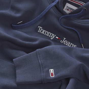 Tommy Jeans Reg Serif Linear Hoodie Niebieski