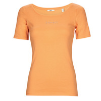 tekstylia Damskie T-shirty z krótkim rękawem Esprit tee Pomarańczowy