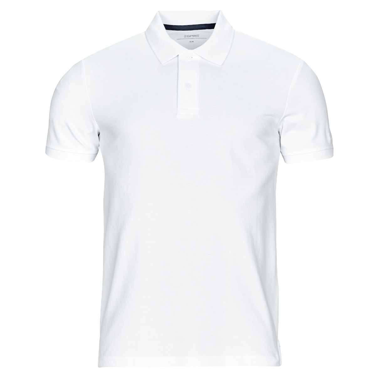 tekstylia Męskie Koszulki polo z krótkim rękawem Esprit solid po pi Biały