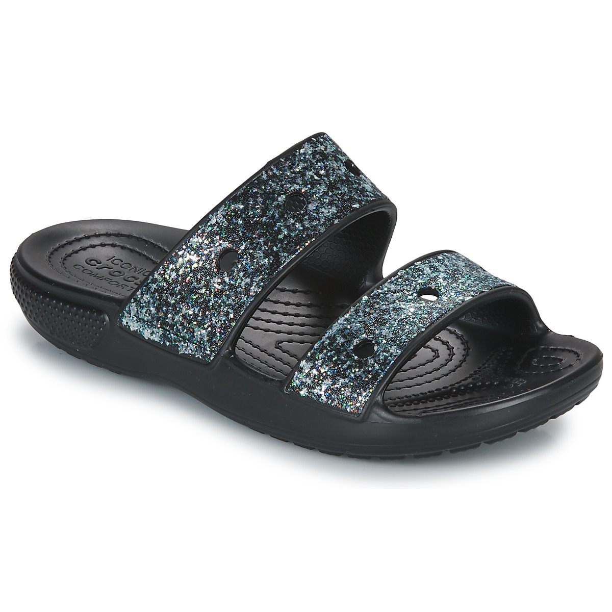 Buty Dziewczynka Klapki Crocs Classic Crocs Glitter Sandal K Czarny