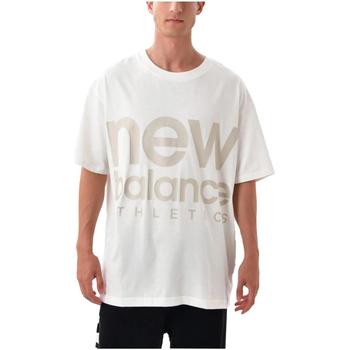 tekstylia T-shirty z krótkim rękawem New Balance  Beżowy