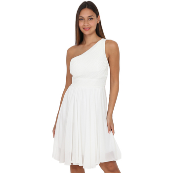 tekstylia Damskie Sukienki La Modeuse 19346_P54370 Biały