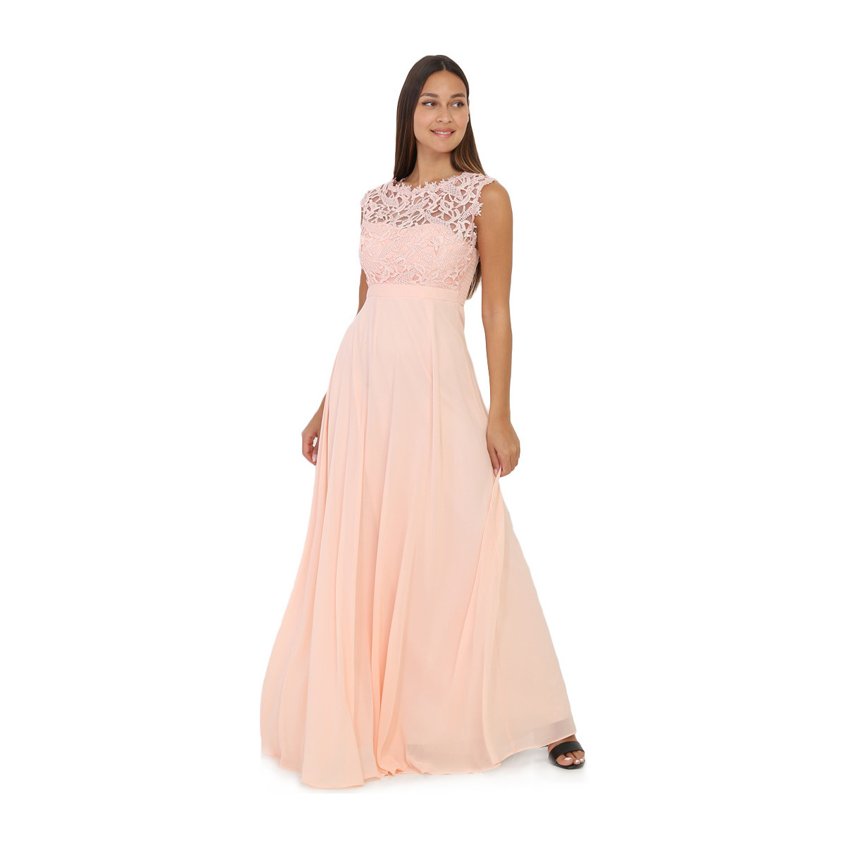 tekstylia Damskie Sukienki La Modeuse 19403_P54534 Różowy