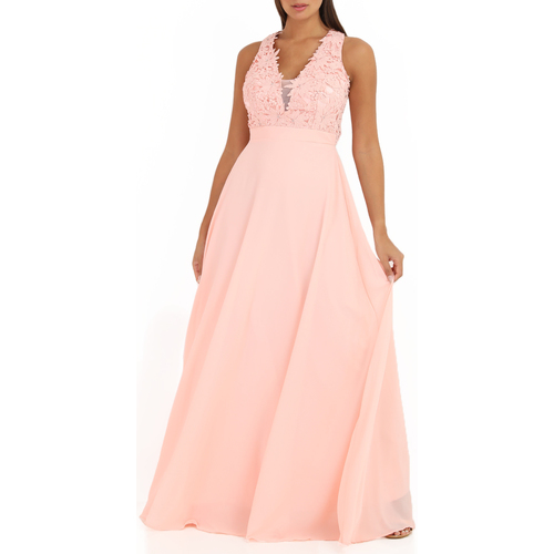 tekstylia Damskie Sukienki La Modeuse 19436_P54620 Różowy