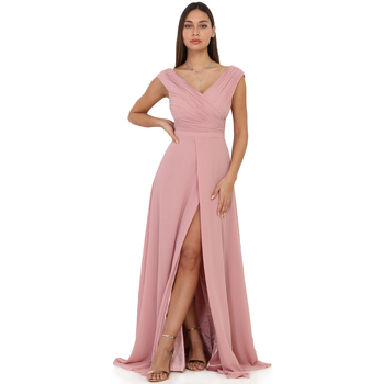 tekstylia Damskie Sukienki La Modeuse 19631_P55087 Różowy