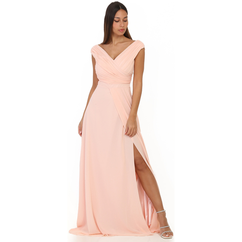 tekstylia Damskie Sukienki La Modeuse 19634_P55096 Różowy