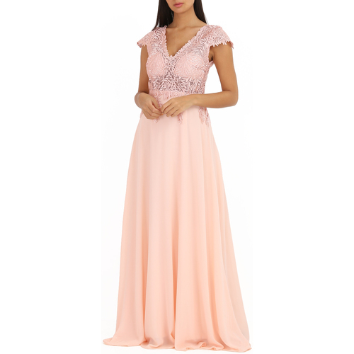 tekstylia Damskie Sukienki La Modeuse 19636_P55102 Różowy