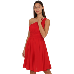tekstylia Damskie Sukienki La Modeuse 19645_P55130 Czerwony