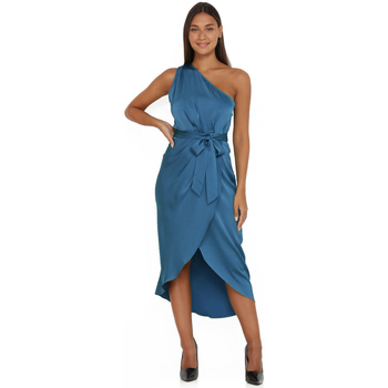 tekstylia Damskie Sukienki La Modeuse 20535_P56848 Niebieski