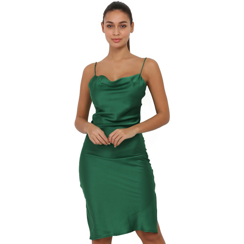 tekstylia Damskie Sukienki La Modeuse 20822_P57290 Zielony