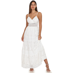 tekstylia Damskie Sukienki La Modeuse 28848_P67352 Biały