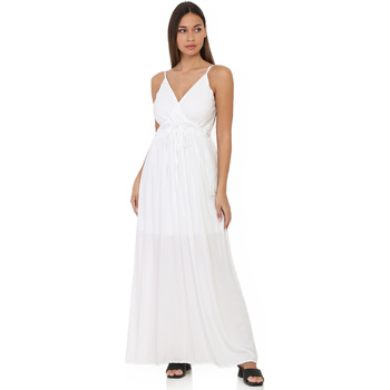 tekstylia Damskie Sukienki La Modeuse 29392_P68398 Biały