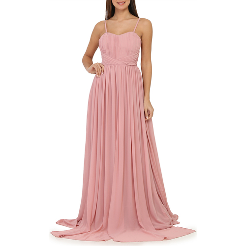 tekstylia Damskie Sukienki La Modeuse 32607_P74007 Różowy